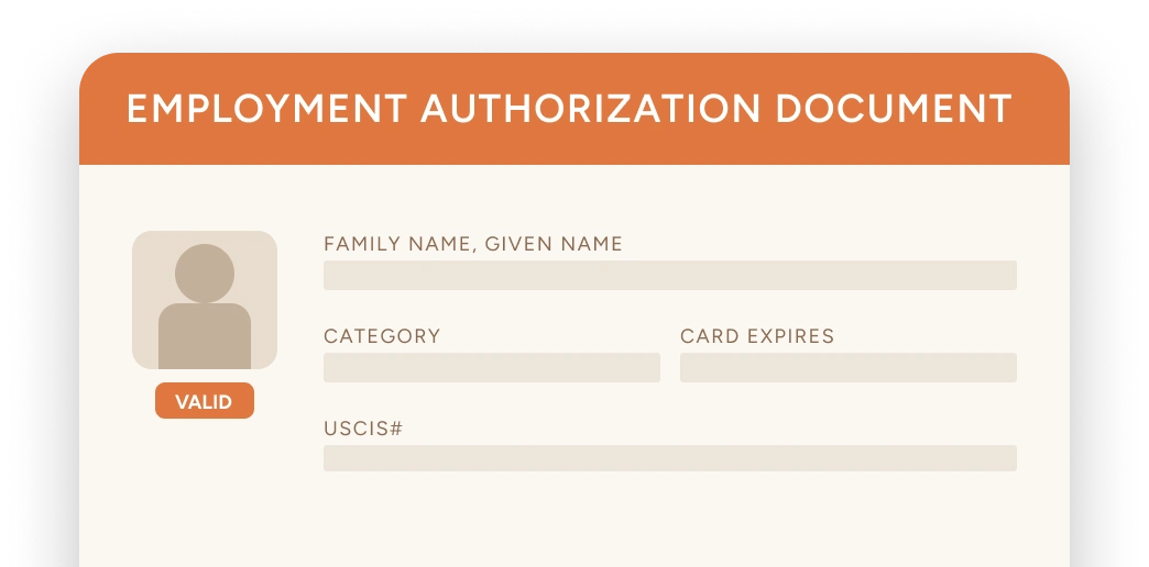 Employment Authorization Document (EAD) card for T visa holders