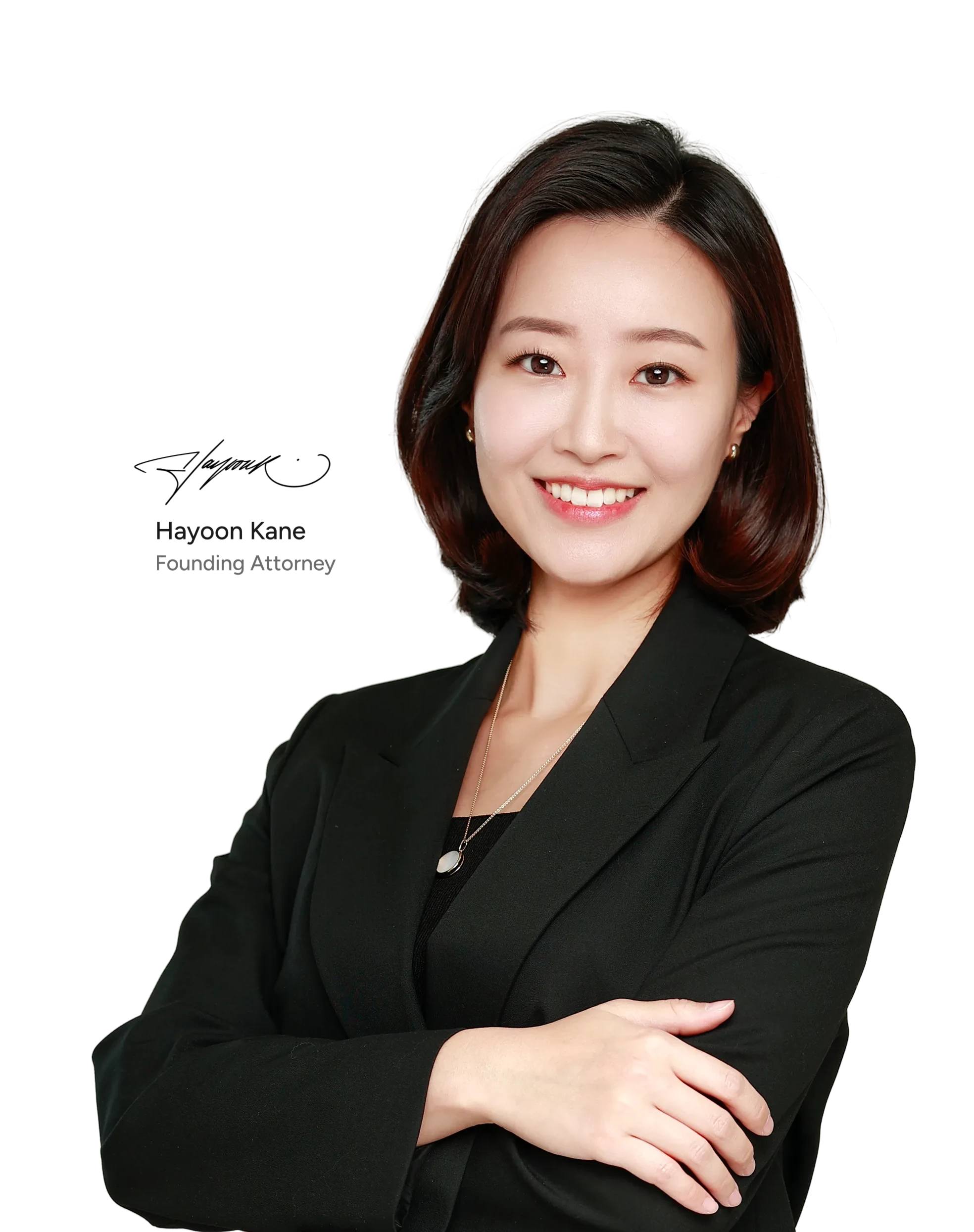Attorney Hayoon Kane, founding attorney of Hayoon Kane Law Firm, with her signature